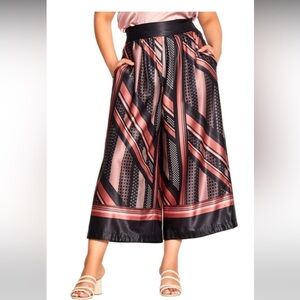 City Chic Abigail Pant Artisan Print Size 24 NWT